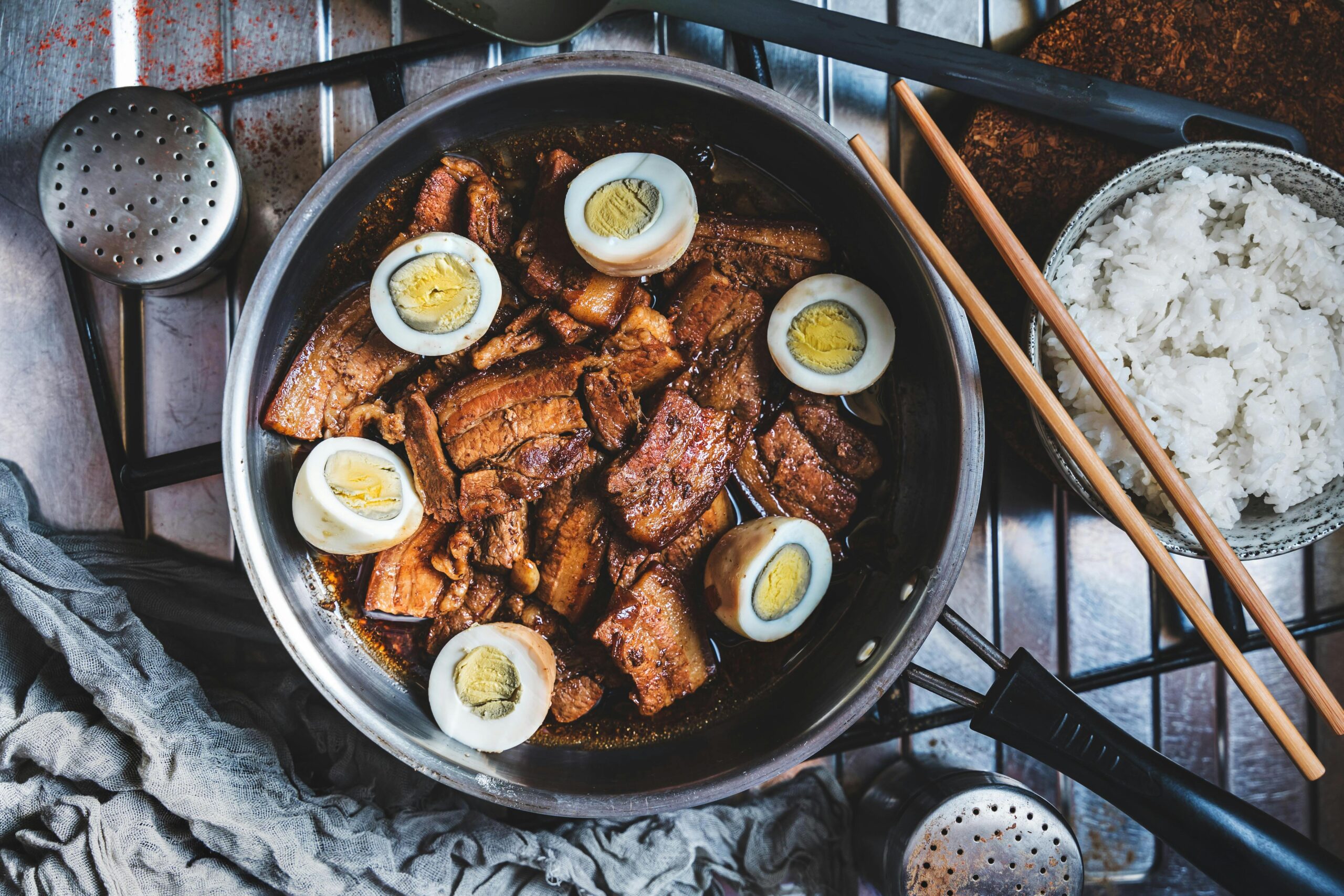 Filipino Adobo with egg toppings