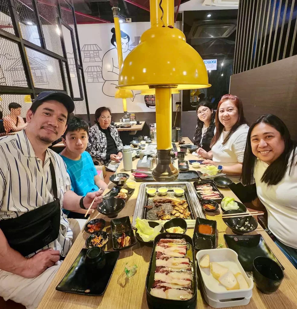 Montanes Family lunch at a Korean grill restaurant