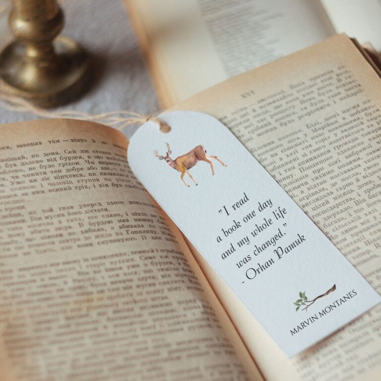 Zazzle personalized watercolor deer bookmark on an open book by Montanes Art and Designs
