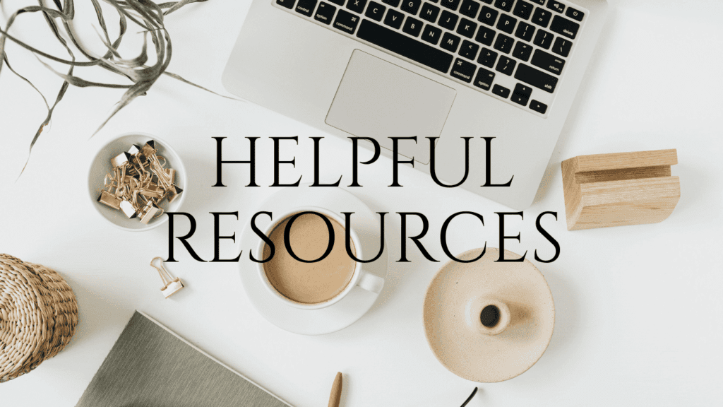 Helpful Resources page banner with laptop, coffee, and desk items — Cyril Montanes Blog