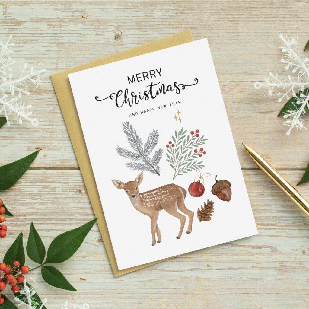 Zazzle Watercolor Deer and Christmas ornaments by Montanes Art and Designs